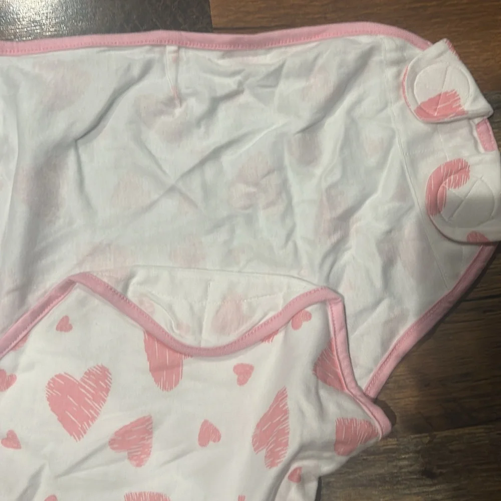 Pink Heart Baby Swaddle Blanket